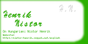 henrik nistor business card